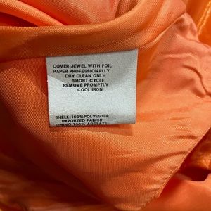 Orange dress with small train